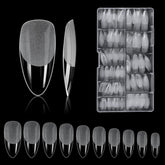 Types d'ongles, 500 pièces de faux ongles artificiels en acrylique avec boîte de rangement pour salons de manucure et bricolage à domicile, 10 tailles