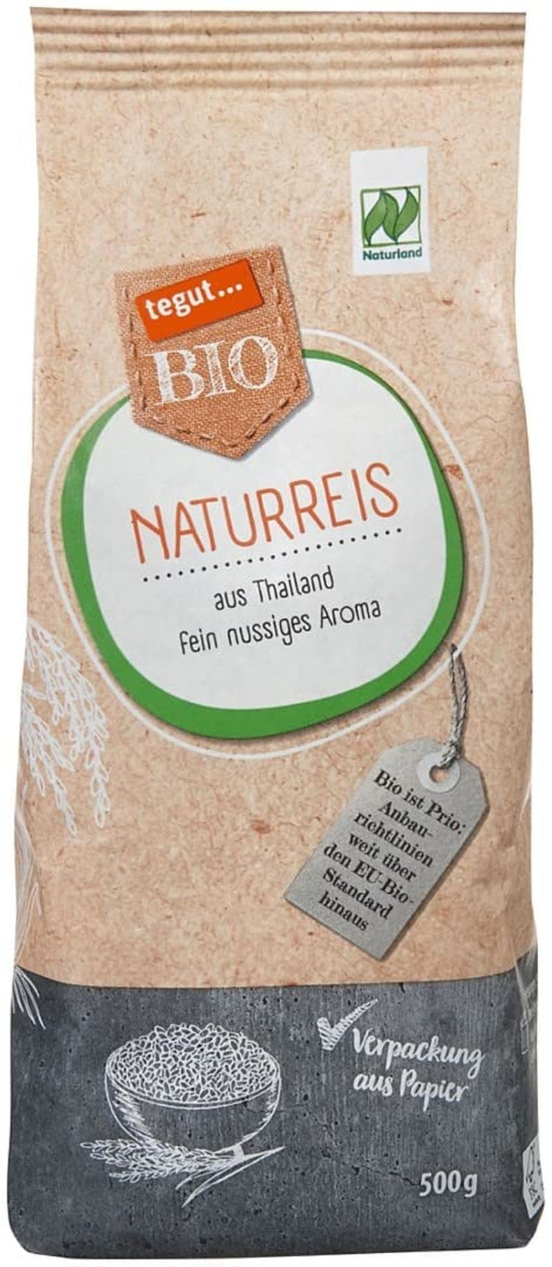 tegut... Riz brun biologique, 1 x 500 g