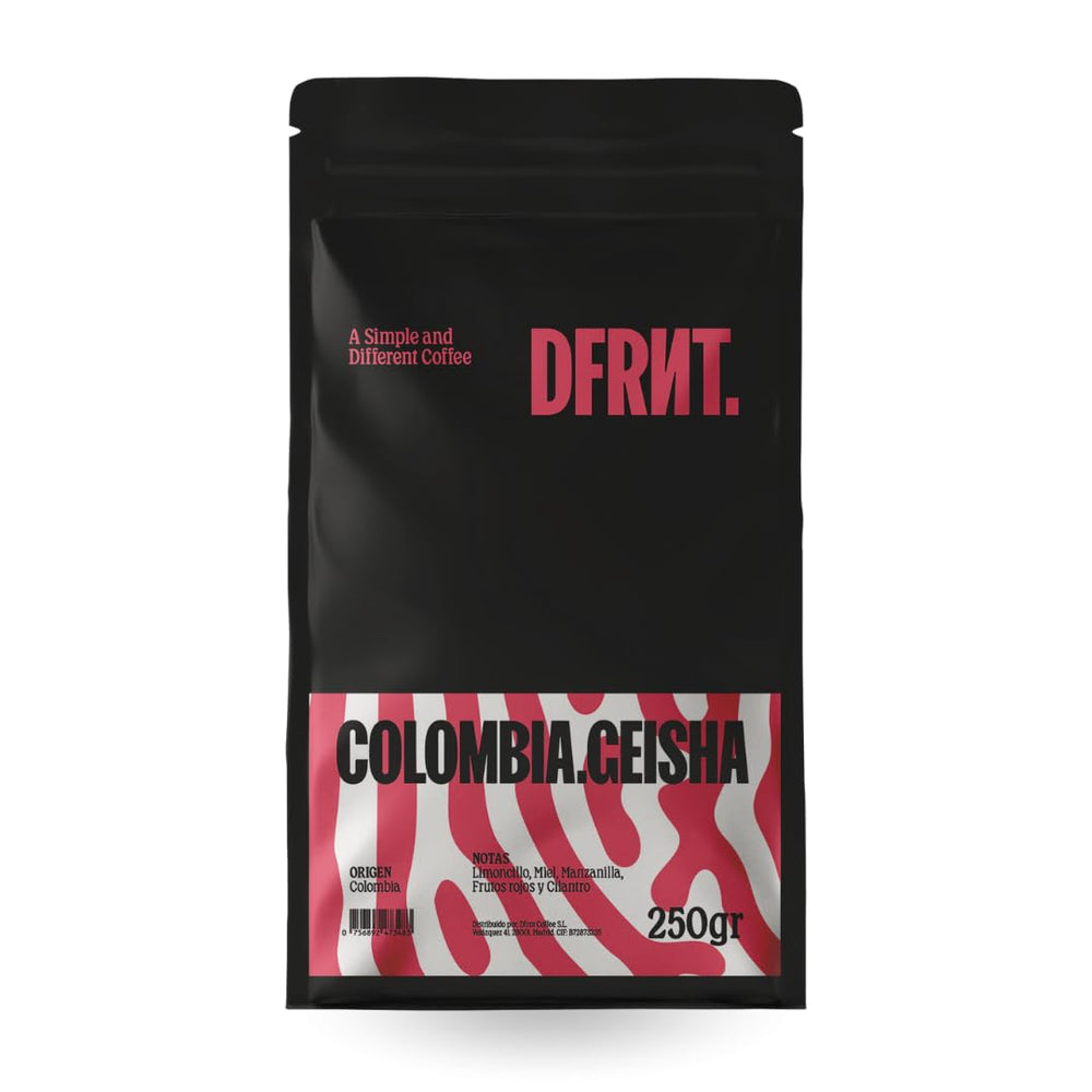 . Colombia Geisha 250 g – Édition limitée – Café spécial en Bohnen – 100 % Arabica de Colombie – Noten von Zitronengras und Honig – Frisch geröstet in Spanien