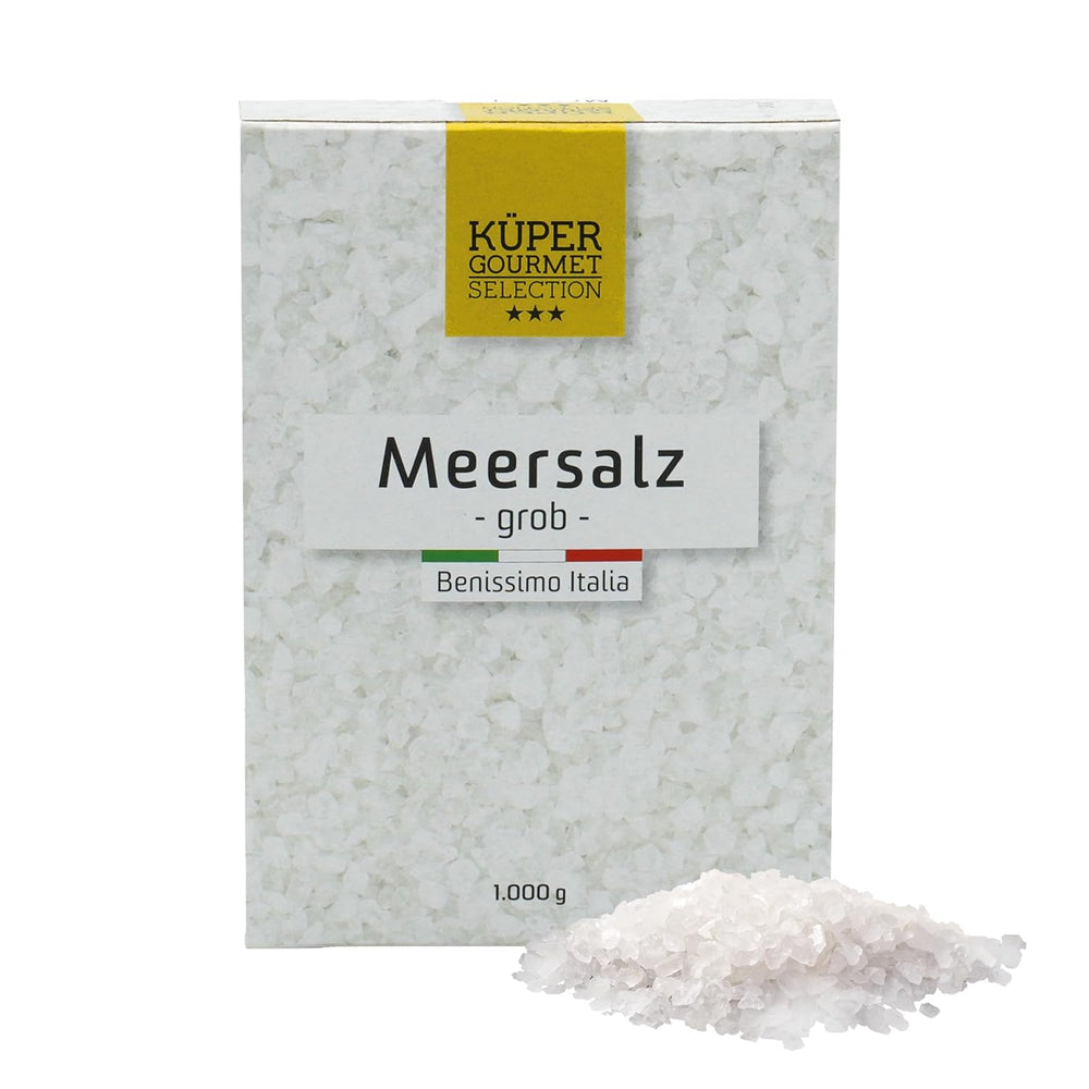 Küper Selection Meersalz - 1000g de gros sel pour assaisonner et affiner - ohne Zusätze oder chemische Nachbehandlung