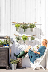 Pot Dehner avec support anse, Ø 14 cm, hauteur 14 cm, zinc, argent