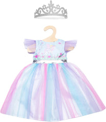 Heless 1130 - Robe pour chiots au design féerique et corne, avec couronne argentée, taille 28 - 35 cm