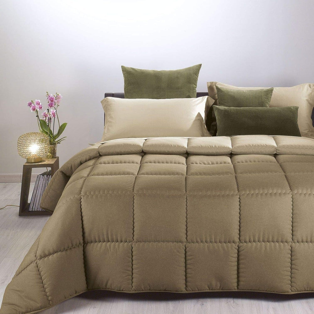 Caleffi couette moderne, microfibre, taupe, lit double Couettes et couettes Naty Shop Titre par défaut