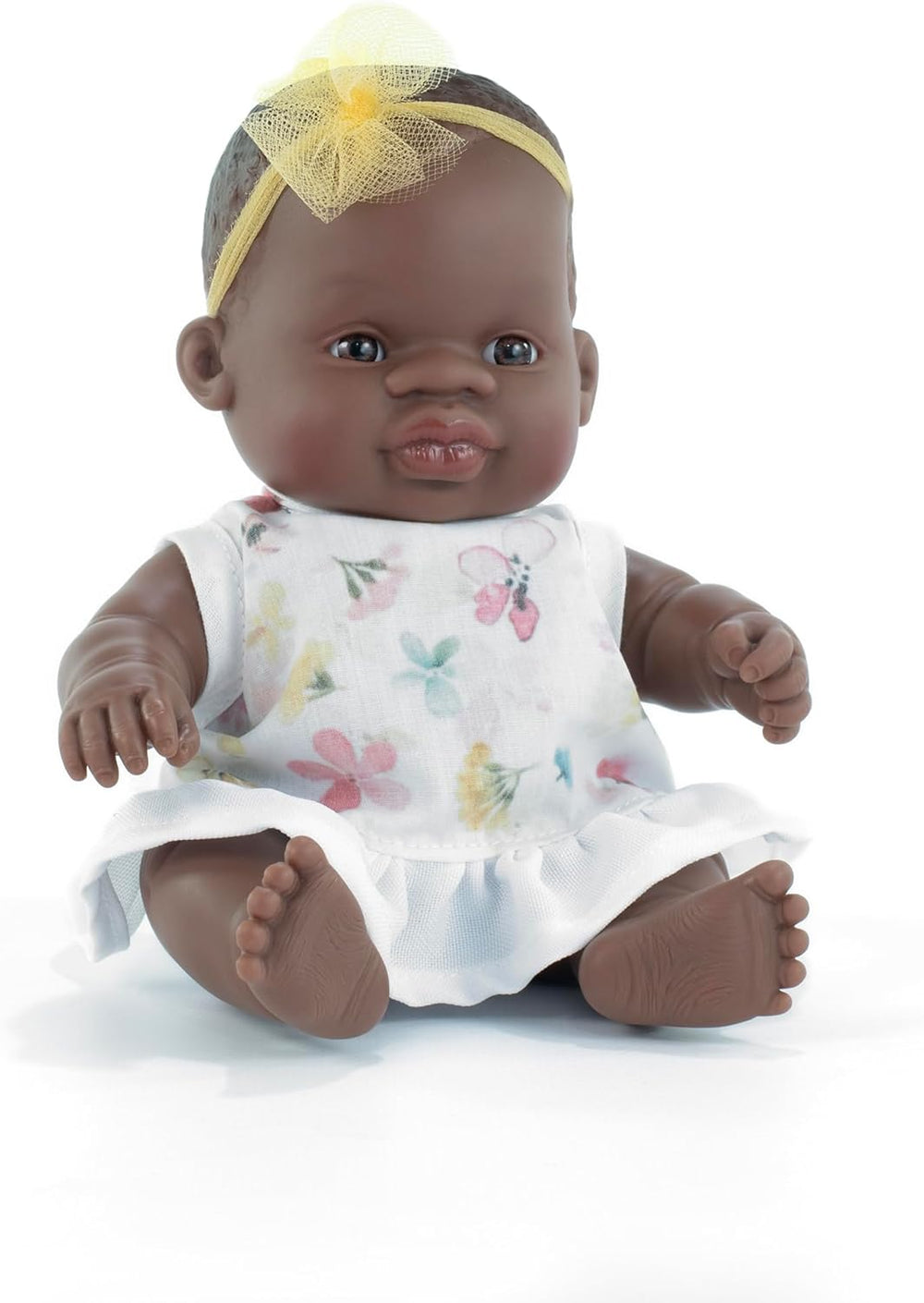 Chiot Miniland, 21 cm, fille africaine. Fabriqué en Espagne. Anatomiquement correct. Collection Mon ami et moi, fille africaine