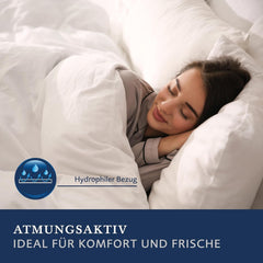 Couette en duvet Billerbeck - E04 Gold Edition - Couette toutes saisons - 135 X 200 Cm Couette en duvet véritable - Chaleur moyenne Couettes et couettes Naty Shop