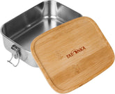 Tatonka Lunch Box en Acier Inoxydable I Lunch Box en Bambou (800 ml / 1000 ml) - Boîte à pain avec couvercle en bambou et couvercle basculant - incassable, non toxique, passe au lave-vaisselle, sans plastique et sans BPA Boîtes de conservation des aliments Naty Shop 1000 Ml