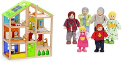 Hape E3401 Four Seasons House, Meublé et E3500 - Famille de poupées, peau claire