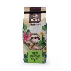 Café Britt® - Sachet de café Costa Rican Habitat (340 g) (paquet de 3) (Café de : Paresseux, Lapa et Cariblanco) – Grains entiers, 100 % Arabica, casher, sans gluten, gastronomique et torréfaction moyennement ouverte et foncée.