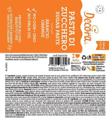 0310172 FONDANT ORANGE 100 G Pâte à sucre Naty Shop