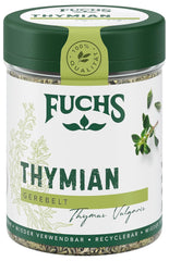 Fuchs Gewürze - Thym gerebelt - Méditerranée Kräuternote für Feta, Gemüse und Fleischgerichte - ingrédients naturels - 20 g en dose variable, recyclable