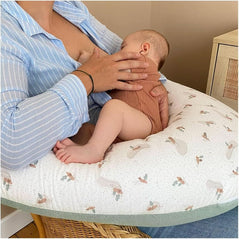 Coussin de grossesse - Coussin d'allaitement - Oreiller multifonction 2 en 1 - Housse amovible 78 X 44 cm Accessoires Alimentation et Allaitement Bebe Naty Shop