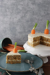 RUF Karotten-Ingwer-Kuchen, Backmischung Für Einen Saftigen Karottenkuchen Mit Frischen Möhren Und Fruchtiger Ingwer-Zuckerglasur, Vegan Naty Shop