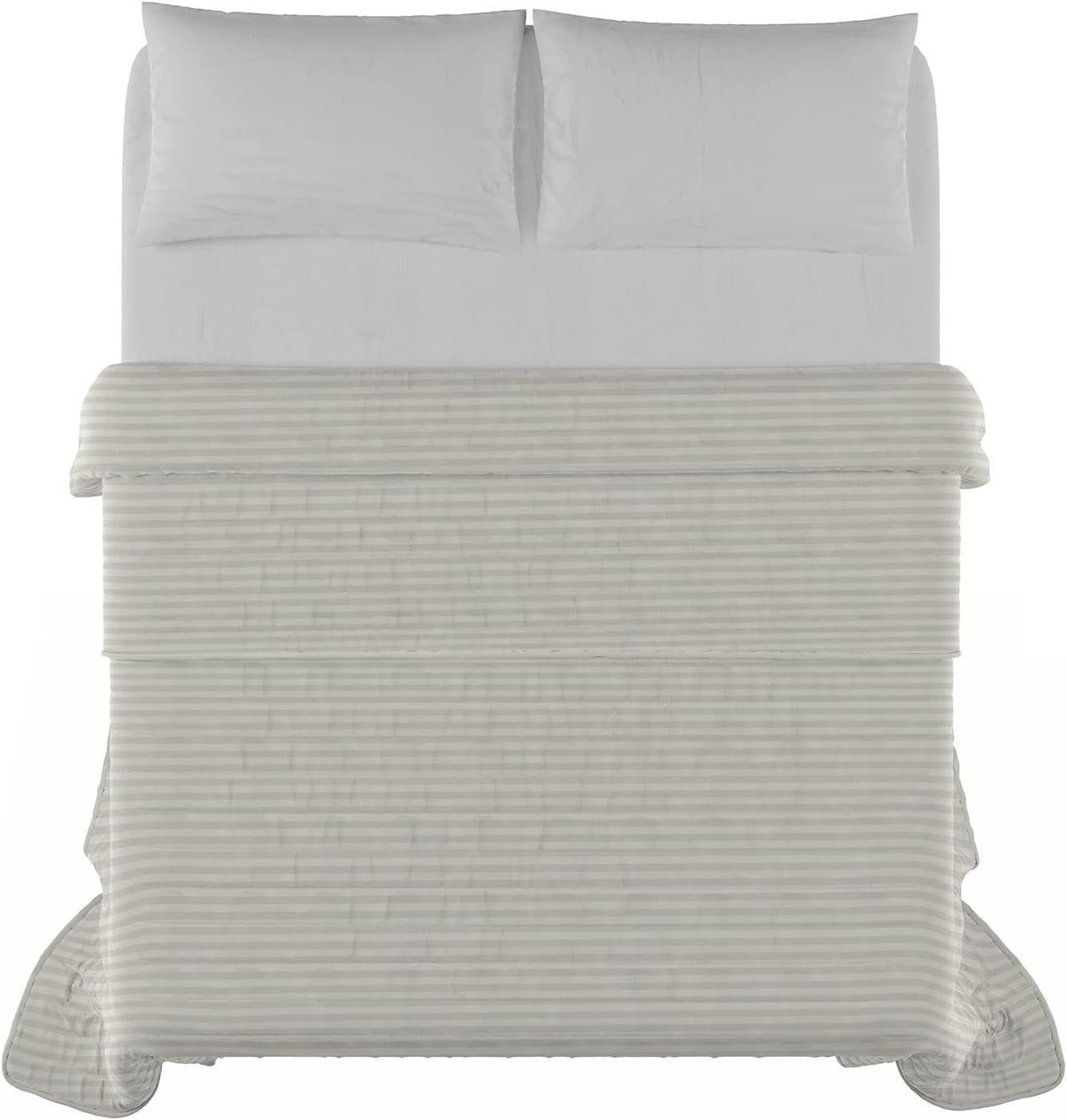 Cuvertură de vară Satin Stripes, poliester, crem, 260X250 Cm Plapumi si pilote Naty Shop