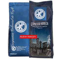 Café en grains Arabica 100 % naturel 1 kg – Café expresso torréfié intensément avec un mélange d'origine colombienne et brésilienne – Commerce équitable.
