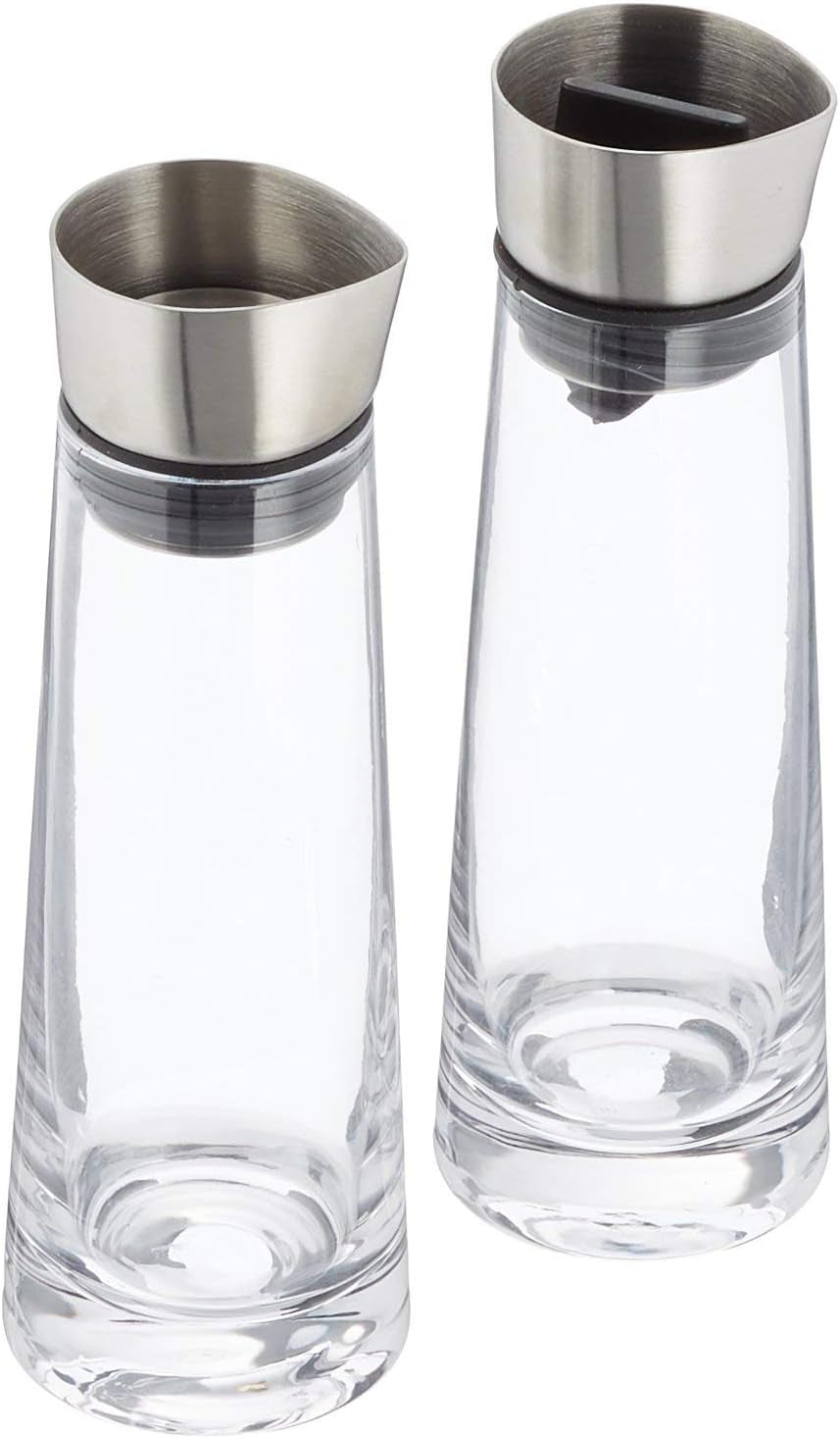 blomus -MACCHIATO- Service à sucre et crème en verre, capacité 180 ml, couvercle en acier inoxydable, pour thé et café, finition de haute qualité, aspect exclusif (H/L/P : 17 x 5,4 x 5,4 cm, Transparent, 63510)