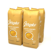 Caffe Crema E Aroma Kaffeebohnen 2kg (4x500g), Barista Kaffee schokoladig und säurearm, Espressobohnen kräftig, Bohnenkaffee mit Arabica und Robusta, feine Crema, ideal für Milchkaffee