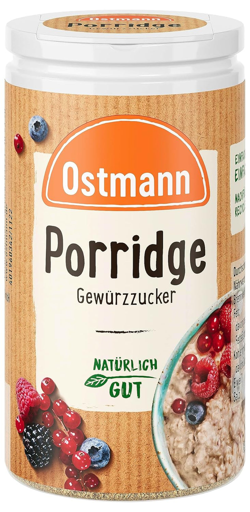 Ostmann Gewürze – Porridge Gewürzzucker, Aromatischer Mix Mit Zimt & Kakao, Zum Würzen Von Oatmeal, Milchreis Und Anderen Süßen Spezialitäten, Vegan, 60 G (Verpackungsdesign Kann Abweichen) Cereale Naty Shop Default Title