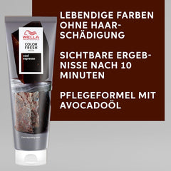 Wella Professionals Color Fresh Mask Cool Espresso - traitement pour revitaliser et changer la couleur des cheveux - teinte nourrissante à l'huile d'avocat - pour cheveux noirs et noirs - 150 ml Naty Shop Hair Mask