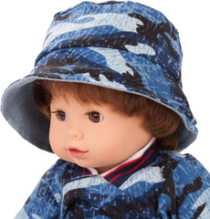 Götz 2027100 Maxy Muffin Fashionisto Doll - Poupée bébé 42 cm avec yeux marron endormis, cheveux bruns et corps doux - Poupée au corps doux en lot de 8