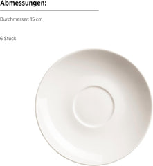 MÄSER 934105 Série Belmira, Service à Café Classique pour 6 Personnes, Service à Café 18 Pièces, Intemporel, Élégant, Délicat, Porcelaine, Blanc