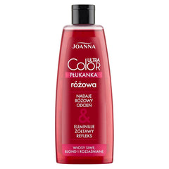 Joanna Ultra Color - Balsam de culoare roz pentru păr blond și deschis - Roz pastel - Strălucire naturală - Elimină nuanța galbenă din părul gri-blond - Efect temporar - 150 ml Vopsea pentru par Naty Shop