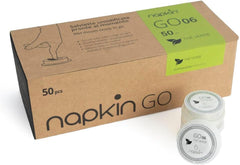 Go NPKGO00612 Lingettes nettoyantes en capsules au thé vert, viscose, blanc, paquet de 12