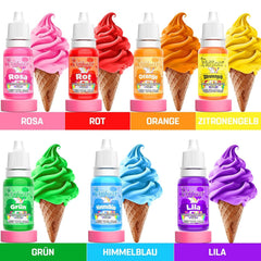 Colorant alimentaire en gel - Fidton 7 couleurs colorant alimentaire hautement concentré, décorations de gâteaux fondants comestibles, colorant alimentaire pour œufs, beignets, macarons - 10 ml