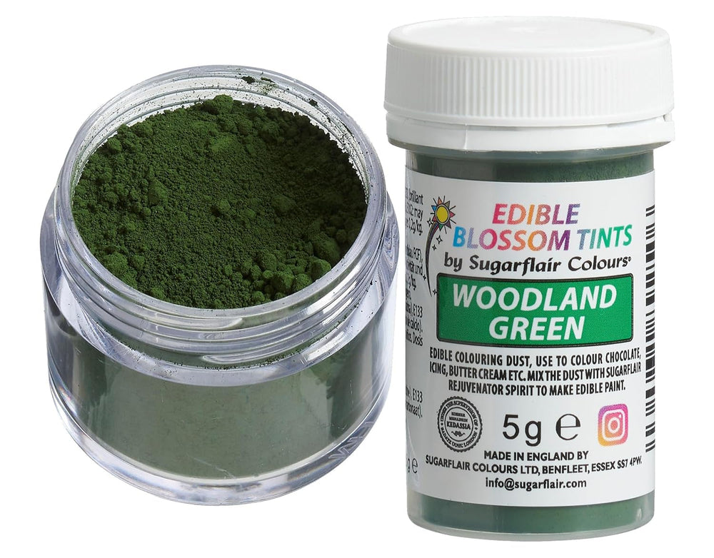 Sugarflair Blossom Tint Dust Forest Brown - Colorant alimentaire en poudre pour décorations de gâteaux, fondants, glaçages, chocolat, crème au beurre, macarons et plus - 5G