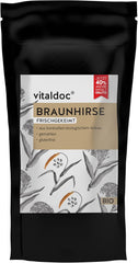 vitaldoc© | Millet brun bio fraîchement germé 250g + 100g | Aliments crus | Sans gluten | Végétalien | Biologique | Riche en silicium naturel | Qualité