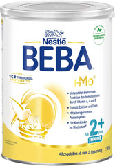 Boisson lactée BEBA Junior 2+ à partir de 2 ans, Avec HMO, Teneur en protéines adaptée à l'âge, Lactose uniquement, Sans huile de palme, Sans huile de poisson, Aliments pour tout-petits, Lait en poudre pour bébé, Lot de 3 (3 x 800 g)