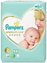 Couches Pampers taille 2 (4-8 kg), couches Premium Care, 68 pièces, Le meilleur confort et la meilleure protection pour les peaux sensibles de Pampers