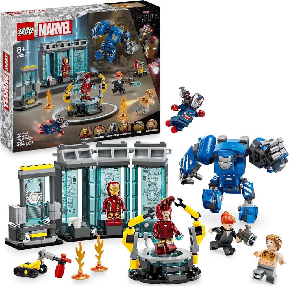 LEGO Marvel Iron Man's Laboratory : Hall of Armor - Jouet de super-héros avec figurine Mech, 5 figurines dont Aldrich Killian - Cadeau Avengers pour garçons et filles à partir de 8 ans 76315 Ensembles de construction Beuche den LEGO-Store Default Title