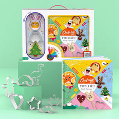 Chefclub Kids - Set de Cuisine Enfant avec 10 Emporte-pièces et Livre de Recettes - Thèmes : Vacances & Occasions Spéciales - Activité Familiale Ludique et Créative - 4 Ans et Plus