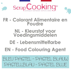 Scrapcooking, colorant alimentaire en poudre, bleu pastel, 5 grammes Naty Shop