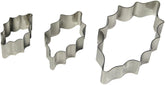 Formă de biscuiți cu flori de ilex, 2 x 1,2 x 5,3 cm, argintie