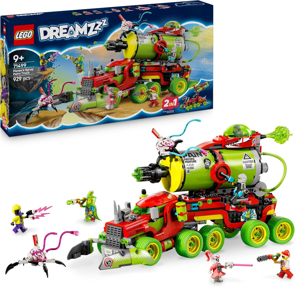 LEGO DREAMZzz Mateos Sprühdosen-Truck - Jeu avec 2 Baumodi, Boostern modulaires et 5 figurines, Daunter Cooper et Mr. Oz - Cadeaux pour les filles et les jeunes à partir de 9 ans - 71499