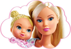 Simba Steffi Love Sweet Dreams / Jolie poupée et berceau / avec fonction qui brille dans le noir / 12 pièces / 29 cm / Pour les enfants à partir de 3 ans