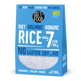 DIET-FOOD Riz instantané Shirataki Konjac biologique, faible en glucides, faible en calories, végétalien, sans gras, sans soja, sans gluten, compatible céto, minceur, 300 grammes