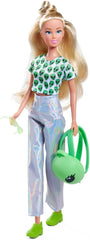 Simba Steffi Love Space Fashion – Modepuppe mit futuristischem Outfit & Rucksack zum Öffnen, 29 cm, modisches Rollenspiel für Kinder ab 3 Jahren