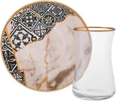 Service à thé 12 pièces Karaca Aris pour 6 personnes - Service en porcelaine exquis pour un plaisir de thé élégant