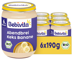 Porridge du soir aux biscuits et bananes, 190g, paquet de 6 (6x190g)