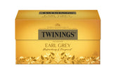 Sachets de thé noir Twinings EARL GREY, raffinés à la saveur de bergamote - Thé noir de Chine de renommée mondiale et extrêmement rafraîchissant, 1 paquet (25 sachets)