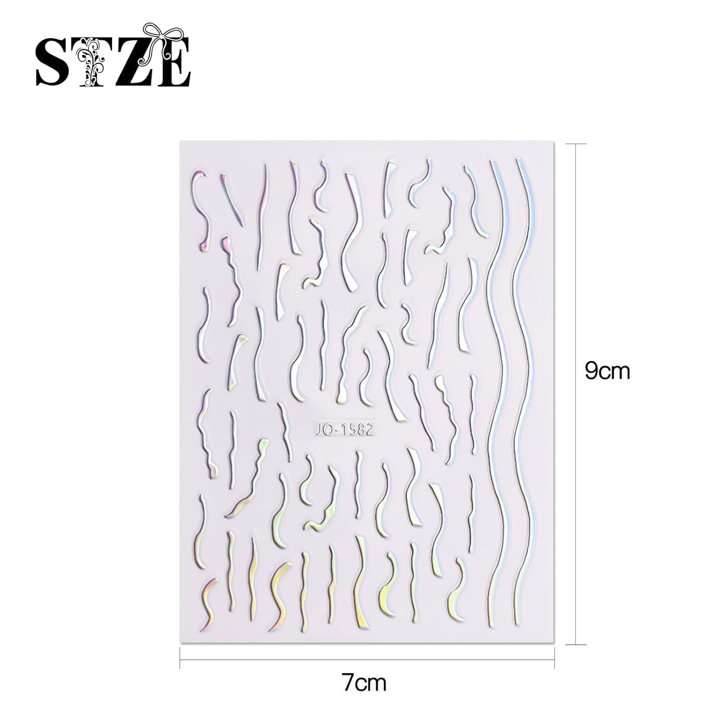 JMEOWIO Nagelsticker Aurora 12 Blatt Nail Art Sticker Selbstklebend Nagelaufkleber Holografisch Dekoration Nageldesign Zubehör