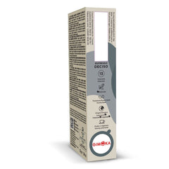 Gimoka Kaffeekapseln Espresso Deciso, Intensität 13/13-100 Kapsel - Compatible avec Nespresso* Haushalts-Espressomaschinen - 100 Stück (10 x 10 Getränke) - Hergestellt en Italien