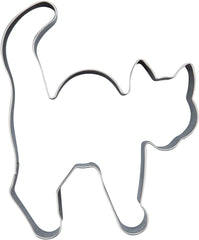 Zenker Emporte-pièce en forme de chat et de bosse – Parfait en acier inoxydable pour Halloween – Passe au lave-vaisselle – Idéal pour la pâtisserie d'Halloween, Argent