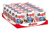 Ferrero duplo Pachet Mare – Batoane de ciocolată cu cremă fină de nuga, napolitană crocantă și ciocolată cu lapte fină – Dulciuri pentru Carnaval și Mardi Gras – 15 pachete a câte 18 batoane ambalate individual fiecare