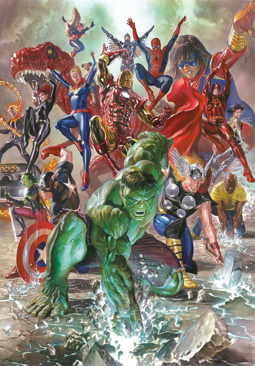Clementoni Marvel Puzzle 500 Piese Adulți - Puzzle Adulți în 49 X 36 Cm - Puzzle Adulți Provocator De la Clementoni 35546 Puzzle Naty Shop