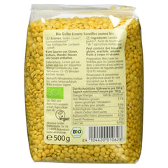 Lentilles jaunes bio, 500g