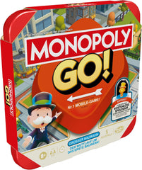 Joc de societate Monopoly GO! - Versiune germană, joc bazat pe populara versiune online, joc de strategie rapid pentru întreaga familie, distractiv pentru 2 până la 4 jucători