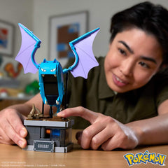MEGA Pokémon Mini Motion-Golbat - meilleur au-dessus de 313 pièces pour un montage de montage, avec un bouton versteckten, avec fonction Flügelschlag, 13 cm de gros, très bien avec des exstellen, HTH72